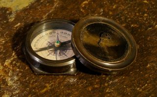 Very Rare Antique Compass Stanley Of London Solid Brass Early 1900 