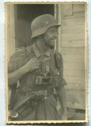 Ww2 Archived Photo Wehrmacht Off With Helmet And Field Uniform
