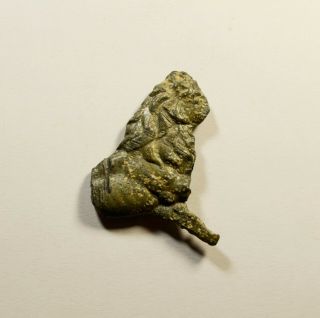 STRANGE LEAD ARTIFACT UNRESEARCHED / UNDATED - LION - FOUND WITH METAL DETECTOR 2
