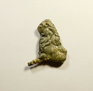 STRANGE LEAD ARTIFACT UNRESEARCHED / UNDATED - LION - FOUND WITH METAL DETECTOR 3