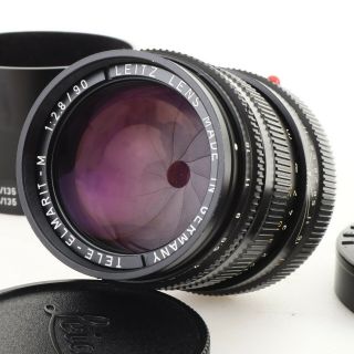 :leica Tele - Elmarit - M 90mm F2.  8 E39 Lens W/ Hood - Made In Germany [rare - Mint]