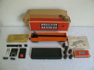 Vintage 1957 - 58 Lionel Trains O/o - 27 Operating Barrel Car Orange 3562 - 75 Ex