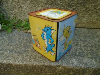 Tom and Jerry Vintage Burbank Toys Jack in the Box Music Tin Mattel 1966 4
