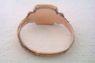 Rare 9ct Rose Gold Garnet & Pearl Georgian Ring Circa 1812 7
