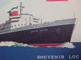 S.  S.  _united_states _1959_log_abstract_souvenir_ _ny_to_europe_ 165_east