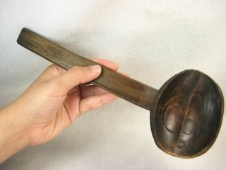 Antique Japanese Taisho Era (c.  1920) Hand Carved Paulownia Wood Spoon