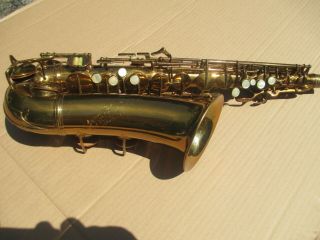 CONN 6M TRANSITIONAL ALTO SAXOPHONE w/ RARE YORK NECK PLAYS WELL 11