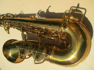 CONN 6M TRANSITIONAL ALTO SAXOPHONE w/ RARE YORK NECK PLAYS WELL 4