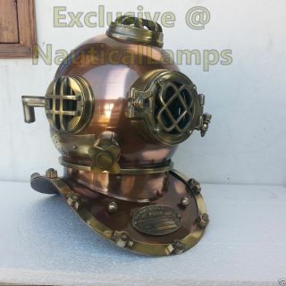 Vintage Divers Diving Helmet Full Size Scuba Antique US Navy Mark V Deep Antique 2