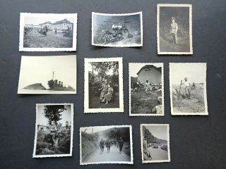 Group Of 10 Ww2 German Photos,  (1 Dunkirk Photo,  Destroyed French Destroyer)