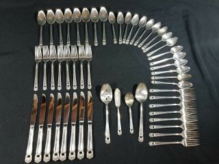 1847 Rogers Bros " Eternally Yours " Silverplate Silverware Set Of 52pc W/chest