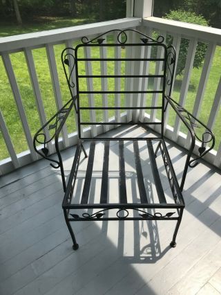 VINTAGE Wrought Iron Patio Furniture Set - WOODARD/Black/USED 5