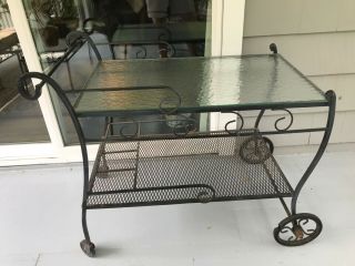 VINTAGE Wrought Iron Patio Furniture Set - WOODARD/Black/USED 8