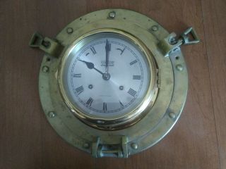 Vintage Ships Bell Clock And Portal Trim,  Made In Holland,  For Repair