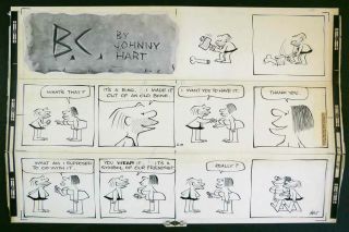 Rare Early B.  C.  Sunday Comic Strip By Johnny Hart 6/18/61