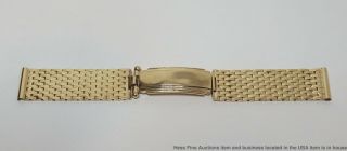 Vintage 14k Gold Kreisler Art Deco Adjustable Mens Wrist Watch Bracelet