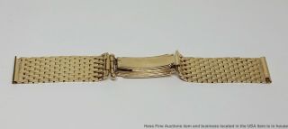 Vintage 14k Gold Kreisler Art Deco Adjustable Mens Wrist Watch Bracelet 3