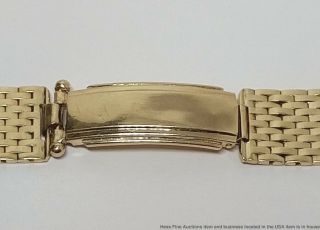 Vintage 14k Gold Kreisler Art Deco Adjustable Mens Wrist Watch Bracelet 4