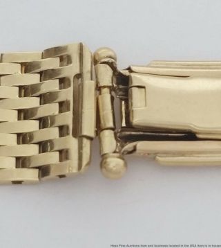 Vintage 14k Gold Kreisler Art Deco Adjustable Mens Wrist Watch Bracelet 6