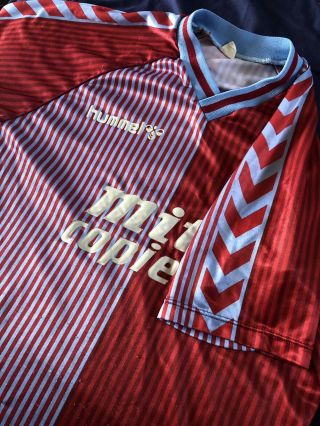 Rare Vintage Aston Villa 1987 - 1989 Hummel Home Football Shirt Size M Adult 2