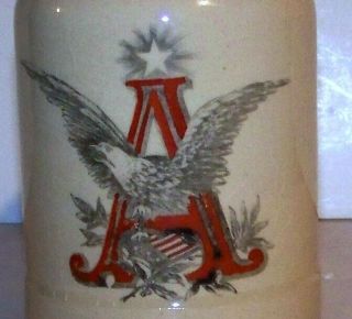 ANHEUSER - BUSCH / BUDWEISER PRE PRO A & EAGLE POTTERY STEIN - EXTREMELY RARE 2