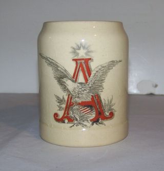 ANHEUSER - BUSCH / BUDWEISER PRE PRO A & EAGLE POTTERY STEIN - EXTREMELY RARE 7