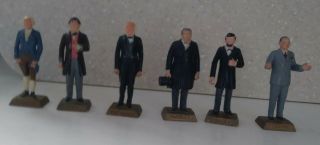Marx Vintage Group Of 6 Presidents,  Madison,  Lincoln,  Mckinley,  Pierce,  Truman