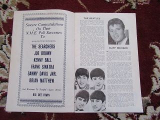 Beatles Rolling Stones RARE VINTAGE 1964 UK NME ALL STAR CONCERT PROGRAM 2