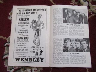 Beatles Rolling Stones RARE VINTAGE 1964 UK NME ALL STAR CONCERT PROGRAM 7