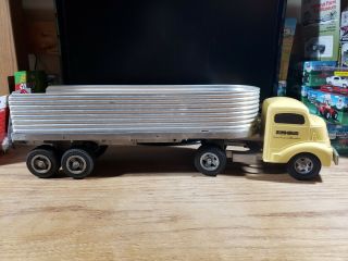 Smith Miller Smitty Toys GMC Yellow Tractor Trailer Vintage 1950 ' s 2