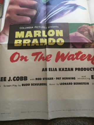 Marlon Brando On the Waterfront 1954 Vintage Movie Poster No.  54 - 229 4