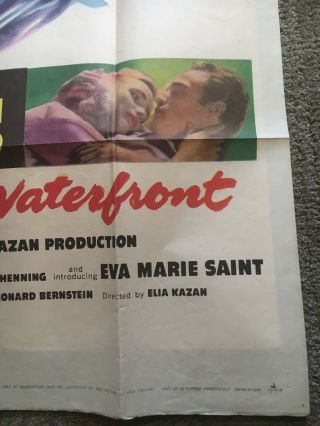 Marlon Brando On the Waterfront 1954 Vintage Movie Poster No.  54 - 229 5