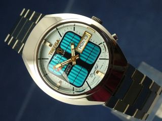 Vintage Retro Swiss Tressa Lux Crystal Automatic Watch 1970s NOS Cal AS 5206 2