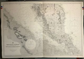 Malacca Strait,  Singapore Island Navigational Chart / Hydrographic Map 1355