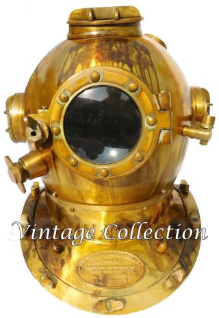 Us Navy Mark V Deep Sea Marine Divers Antique Scuba Morse Divers Diving Helmet