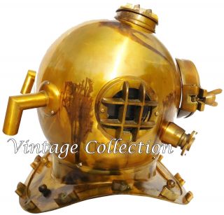 US Navy Mark V Deep Sea Marine Divers Antique Scuba Morse Divers Diving Helmet 3