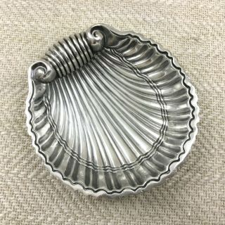 Christofle Silver Plated Butter Dish Clam Shell Vendome Arcantia 4