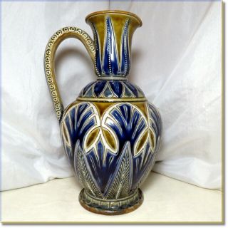 Stunning Antique Doulton Lambeth 1876 Jug By Edith D Lupton & Mary Ann Thompson