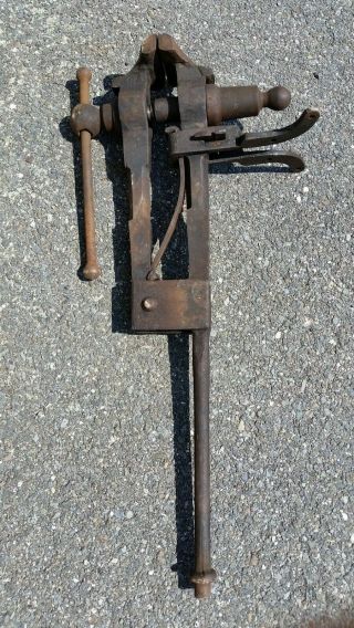 Antique Blacksmith Post Leg Vise Tool 5 