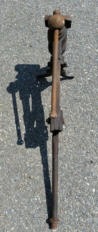 Antique Blacksmith Post Leg Vise Tool 5 