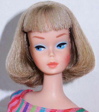 Vintage Silver Long Hair Medium Color American Girl Barbie Doll