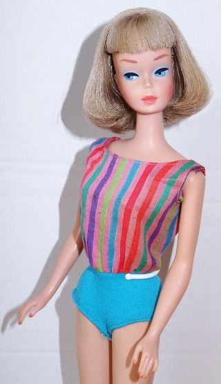 Vintage Silver Long Hair Medium Color American Girl Barbie Doll 2
