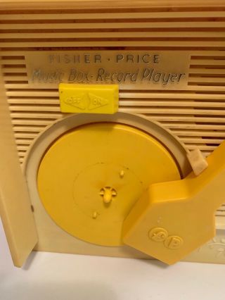 Vintage 1971 Fisher Price Music Box Record Player Complete w/ 5 Records RARE 995 3