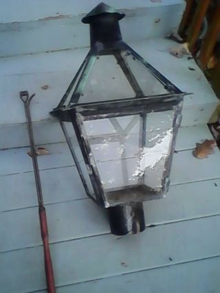 Rare Paterson,  Nj Fire Engine Company 5 Antique Street Light Lamp And Photos