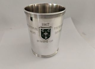Vintage Alvin S251 Sterling Silver Julep Cup Tumbler 1967 Tennis Trophy