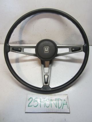 1975 - 1979 Honda Civic Cvcc Factory 3 Spoke Steering Wheel Oem Jdm Rare Vintage
