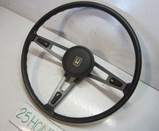 1975 - 1979 Honda Civic CVCC Factory 3 Spoke Steering Wheel OEM JDM Rare Vintage 2
