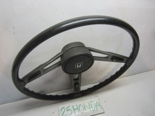 1975 - 1979 Honda Civic CVCC Factory 3 Spoke Steering Wheel OEM JDM Rare Vintage 8