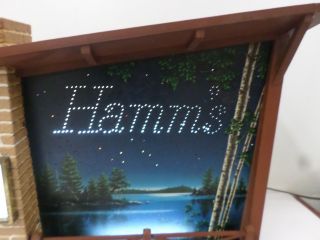 Vintage Electric Incandescent Hamm ' s Beer Starry Skies Lighted Bar Sign 2