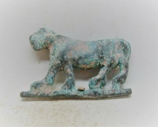 Circa 300 - 400ad Roman Era Imperial Bronze Panther Mount